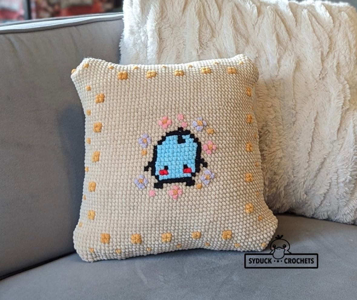 [ Crochet & Cross-Stitch PATTERN] Chicken & Egg Pillow