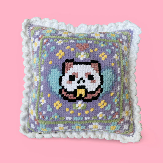 (Ready to Ship) Ruffled Bee & Puppycat Lavender Pillow