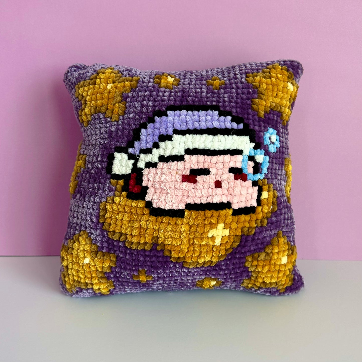 [Made-To-Order] Kirby Moon & Stars Accent Pillow